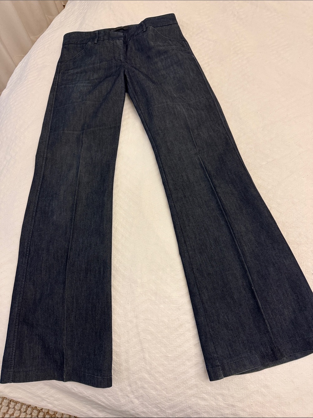 Express Dark Blue Wide Leg Jeans